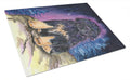 Starry Night Tibetan Mastiff Cutting Board Tempered Glass Kitchen Cutting Surface, Heat Resistant Chopping, Non-Slip Feet, Food Prep & Serving