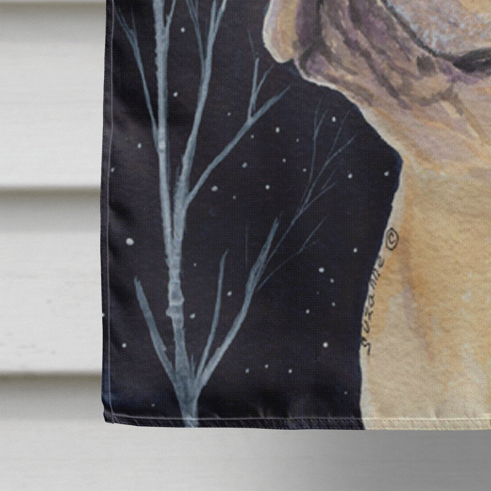 Starry Night French Bulldog House Flag 28x40 Porch Sleeve Pole Decorative Outside Yard Banner Artwork Wall Hanging, Polyester