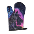 Starry Night Scottish Terrier Oven Mitt Heat Resistant Thick Oven Mitt for Hot Pans and Oven, Kitchen Mitt Protect Hands, Cooking Baking Glove