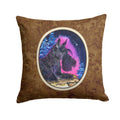Starry Night Scottish Terrier Decorative Throw Pillow 14x14 Indoor Outdoor Accent Cushion, Fabric Cover with Insert for Sofa, Bed, Porch & Living Room