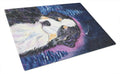 Starry Night Bernese Mountain Dog Cutting Board Tempered Glass Kitchen Cutting Surface, Heat Resistant Chopping, Non-Slip Feet, Food Prep & Serving