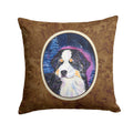 Starry Night Bernese Mountain Dog Decorative Throw Pillow 14x14 Indoor Outdoor Accent Cushion, Fabric Cover with Insert for Sofa, Bed, Porch & Living Room