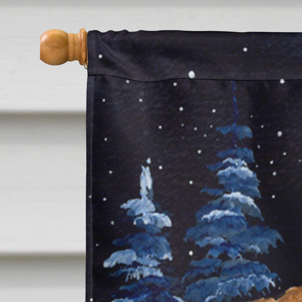 Starry Night English Bulldog House Flag 28x40 Porch Sleeve Pole Decorative Outside Yard Banner Artwork Wall Hanging, Polyester