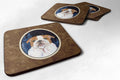 Starry Night English Bulldog Foam Coasters Set of 4 Cup Coasters for Indoor Outdoor, Tabletop Protection, Anti Slip, Mouse pad Material