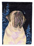 Starry Night Mastiff House Flag 28x40 Porch Sleeve Pole Decorative Outside Yard Banner Artwork Wall Hanging, Polyester