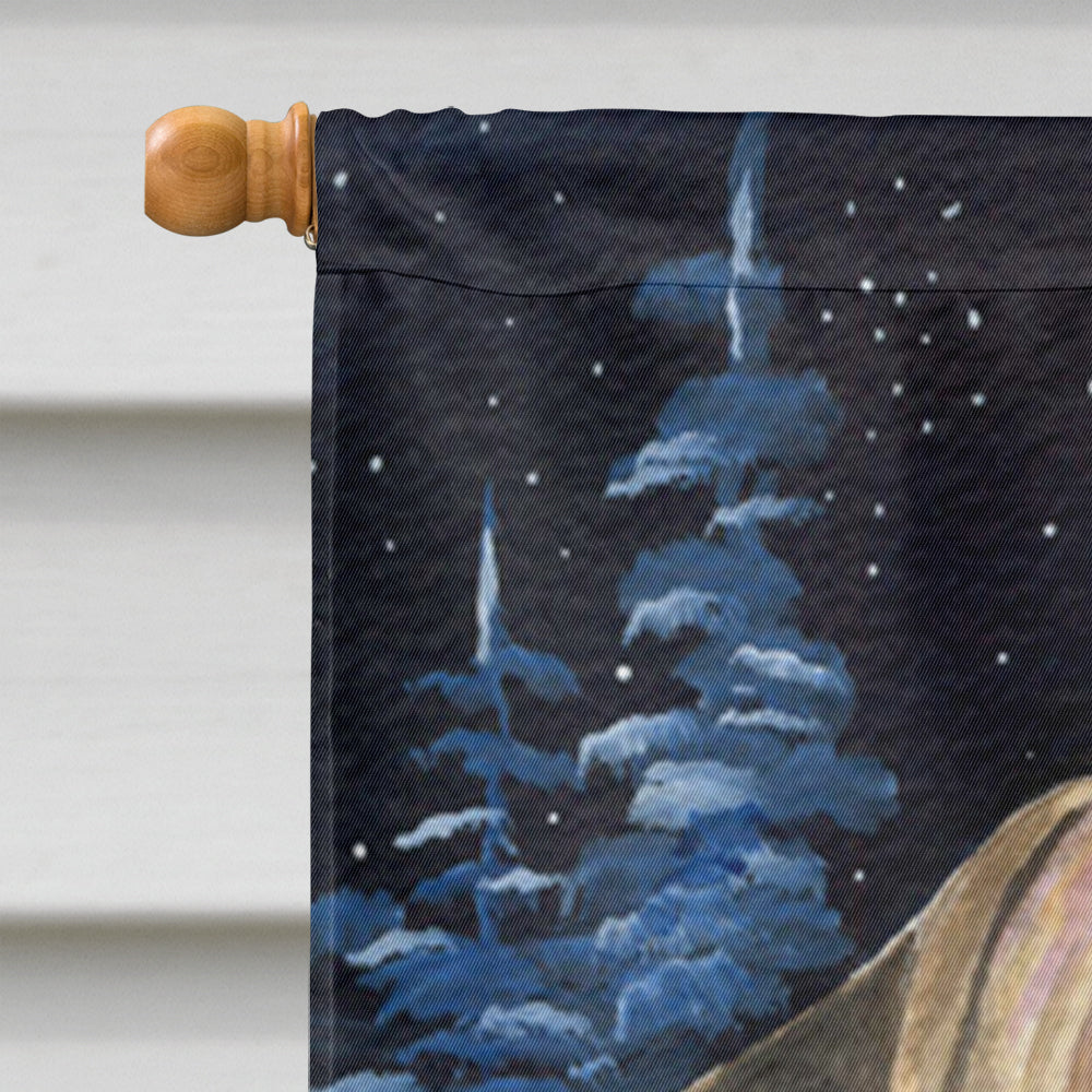 Starry Night Mastiff House Flag 28x40 Porch Sleeve Pole Decorative Outside Yard Banner Artwork Wall Hanging, Polyester
