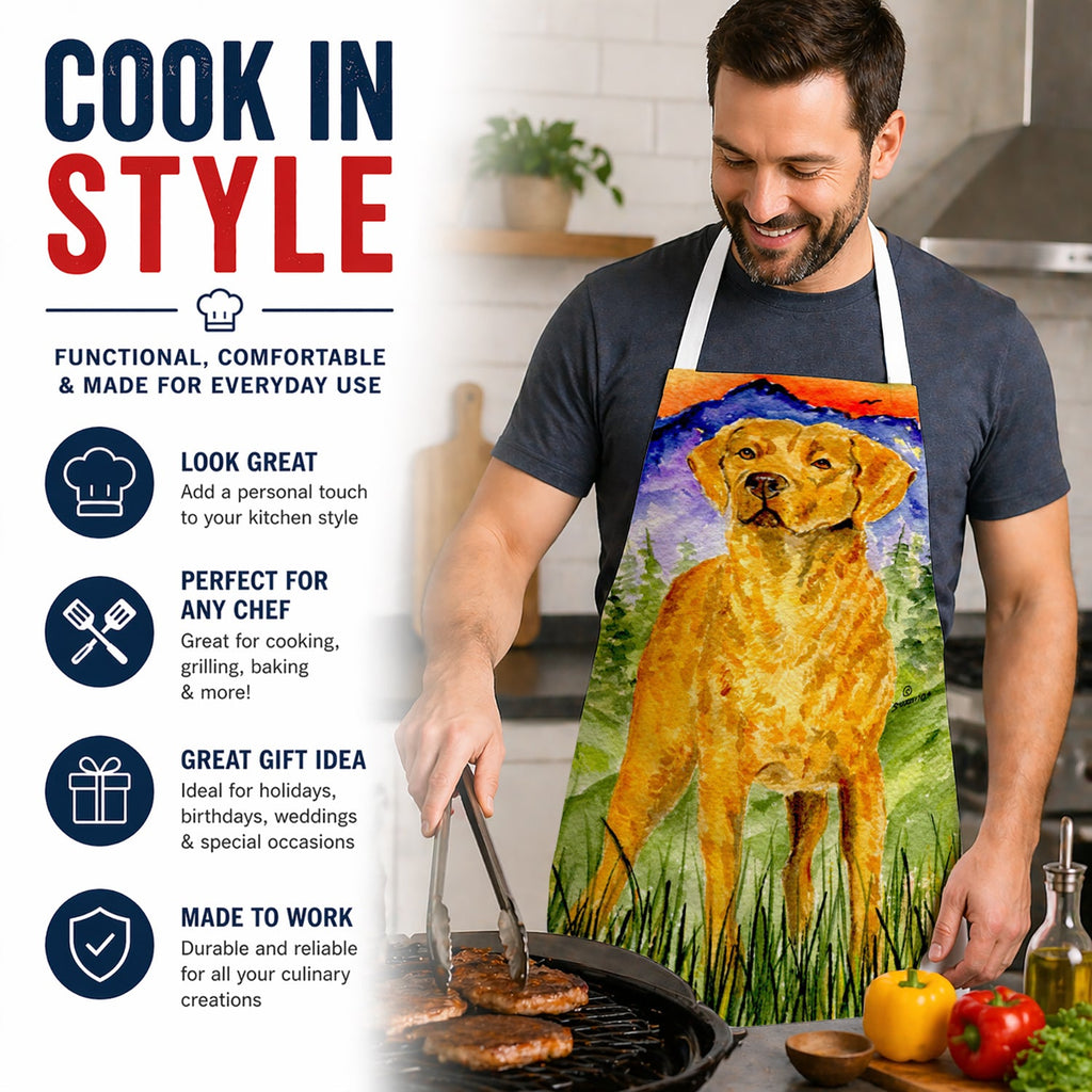 Chesapeake Bay Retriever Apron Cooking Kitchen Server Baking Crafts Gardening for Adult Women Men, Unisex, Large, Multicolor