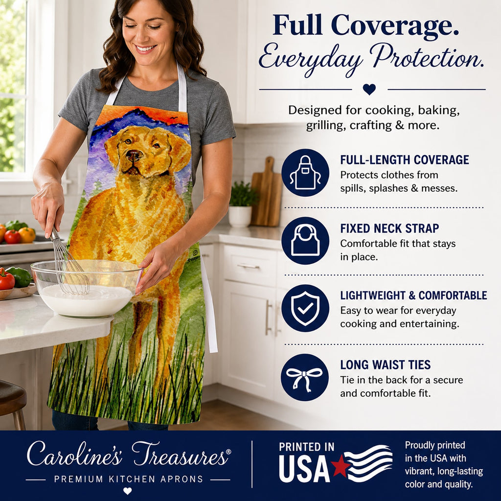 Chesapeake Bay Retriever Apron Cooking Kitchen Server Baking Crafts Gardening for Adult Women Men, Unisex, Large, Multicolor
