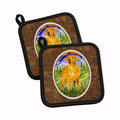 Chesapeake Bay Retriever Pot Holder Set of 2 Heat Resistant Quilted Hot Pads 7.5 x 7.5 Inch, Insulated Kitchen Trivets for Cooking & Baking