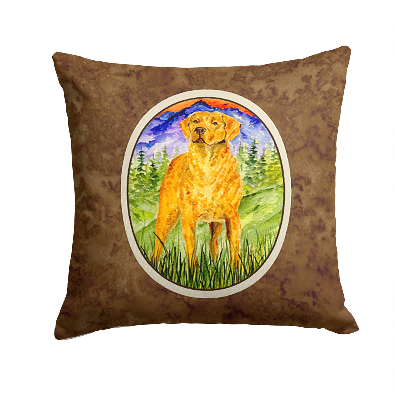 Chesapeake Bay Retriever Decorative Throw Pillow 14x14 Indoor Outdoor Accent Cushion, Fabric Cover with Insert for Sofa, Bed, Porch & Living Room