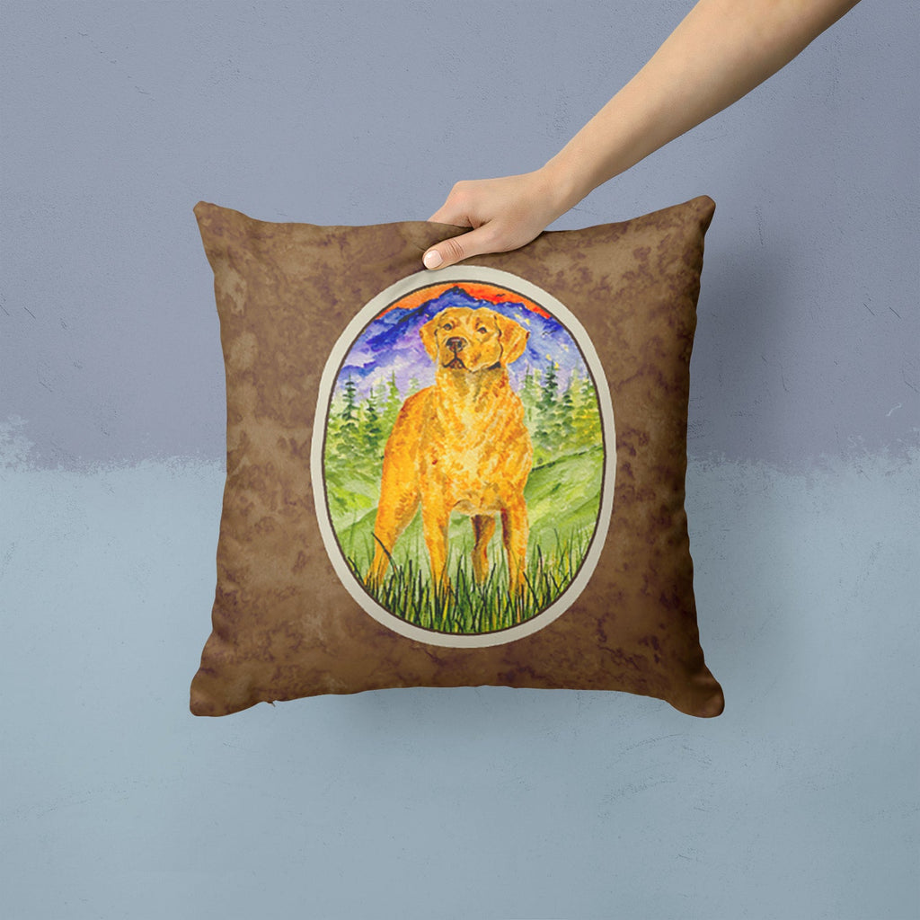 Chesapeake Bay Retriever Decorative Throw Pillow 14x14 Indoor Outdoor Accent Cushion, Fabric Cover with Insert for Sofa, Bed, Porch & Living Room