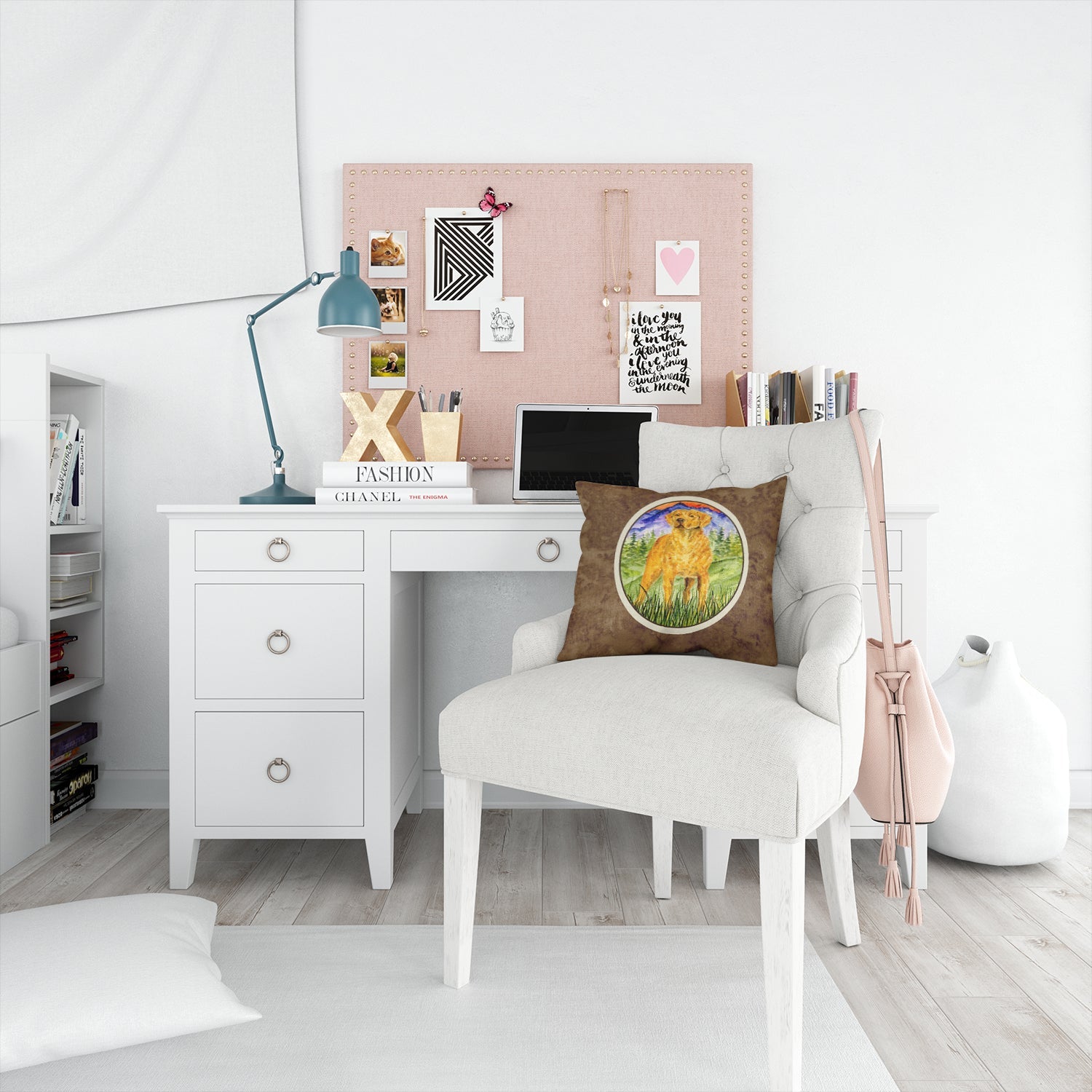 Chesapeake Bay Retriever Decorative Throw Pillow 14x14 Indoor Outdoor Accent Cushion, Fabric Cover with Insert for Sofa, Bed, Porch & Living Room