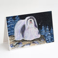 Starry Night Havanese Greeting Cards Pack of 8 Blank Cards with Envelopes Whimsical A7 Size 5x7