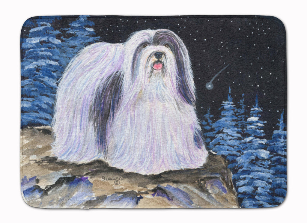 Starry Night Havanese Memory Foam Kitchen Mat Machine Washable Anti-Fatigue Cushion Comfort Bath or Kitchen Rug