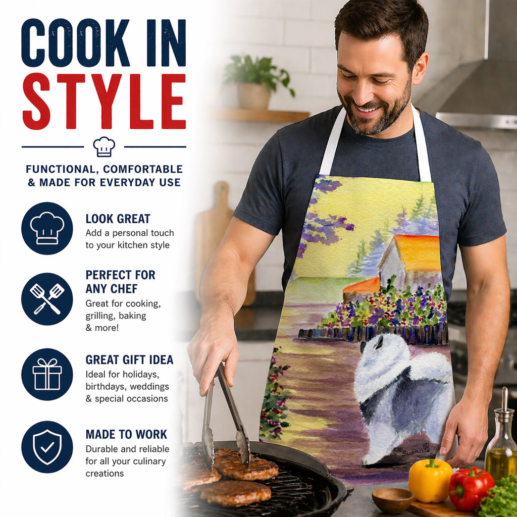 Keeshond Apron Cooking Kitchen Server Baking Crafts Gardening for Adult Women Men, Unisex, Large, Multicolor