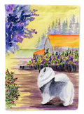 Keeshond House Flag 28x40 Porch Sleeve Pole Decorative Outside Yard Banner Artwork Wall Hanging, Polyester