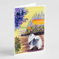 Keeshond Greeting Cards Pack of 8 Blank Cards with Envelopes Whimsical A7 Size 5x7