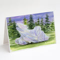 Maltese Greeting Cards Pack of 8 Blank Cards with Envelopes Whimsical A7 Size 5x7