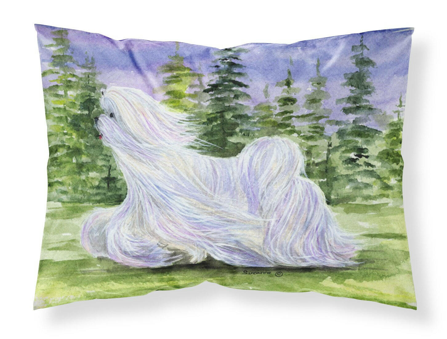 Maltese Standard Pillowcase Lightweight Super Soft Easy Care Decorative Artwork Pillowcase, Standard