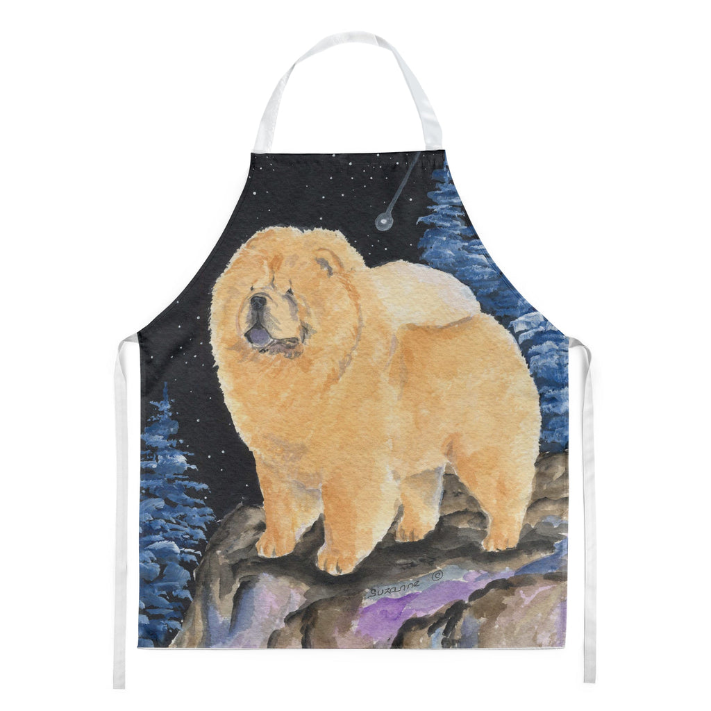 Starry Night Chow Chow Apron Cooking Kitchen Server Baking Crafts Gardening for Adult Women Men, Unisex, Large, Multicolor