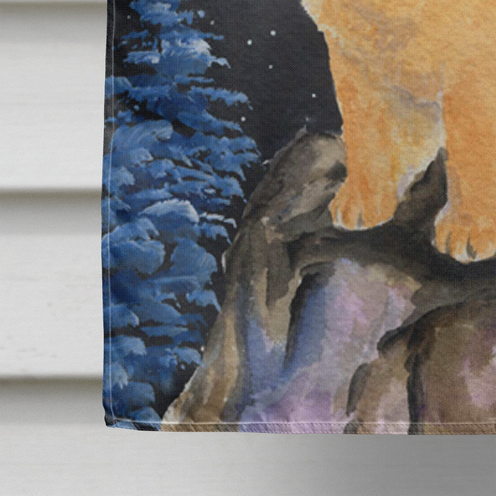 Starry Night Chow Chow House Flag 28x40 Porch Sleeve Pole Decorative Outside Yard Banner Artwork Wall Hanging, Polyester
