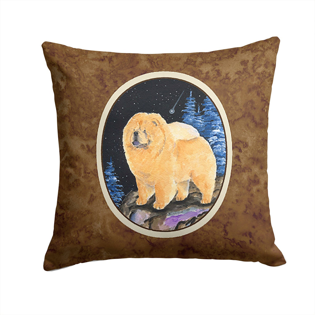 Starry Night Chow Chow Decorative Throw Pillow 14x14 Indoor Outdoor Accent Cushion, Fabric Cover with Insert for Sofa, Bed, Porch & Living Room