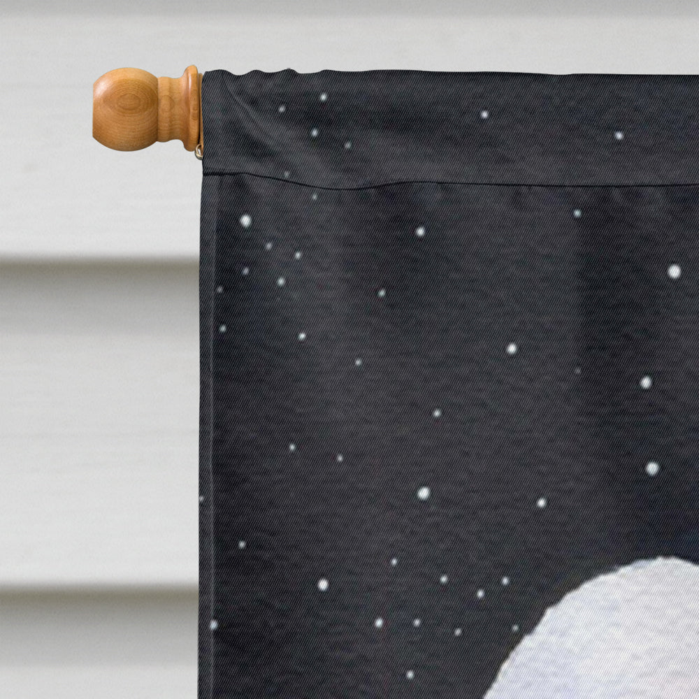 Starry Night Bedlington Terrier House Flag 28x40 Porch Sleeve Pole Decorative Outside Yard Banner Artwork Wall Hanging, Polyester