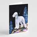 Starry Night Bedlington Terrier Greeting Cards Pack of 8 Blank Cards with Envelopes Whimsical A7 Size 5x7