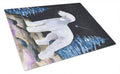 Starry Night Bedlington Terrier Cutting Board Tempered Glass Kitchen Cutting Surface, Heat Resistant Chopping, Non-Slip Feet, Food Prep & Serving