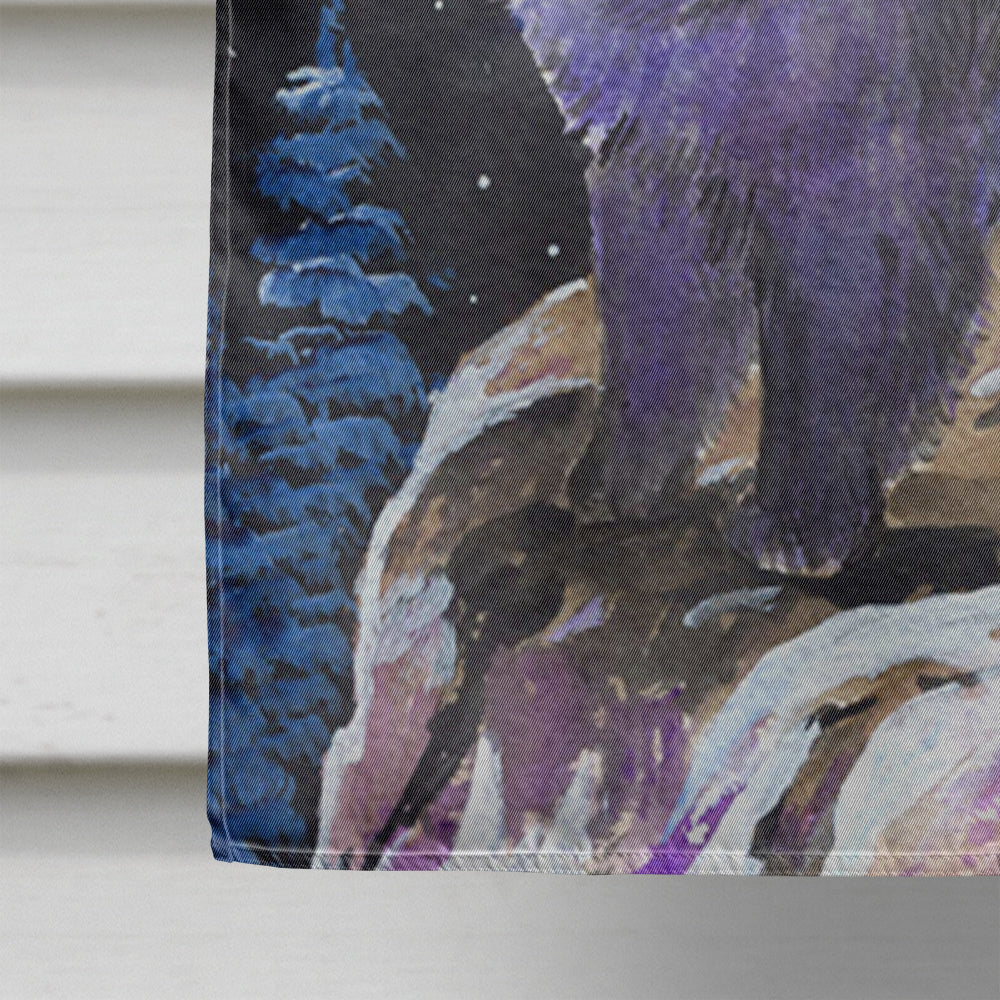 Starry Night Chow Chow House Flag 28x40 Porch Sleeve Pole Decorative Outside Yard Banner Artwork Wall Hanging, Polyester