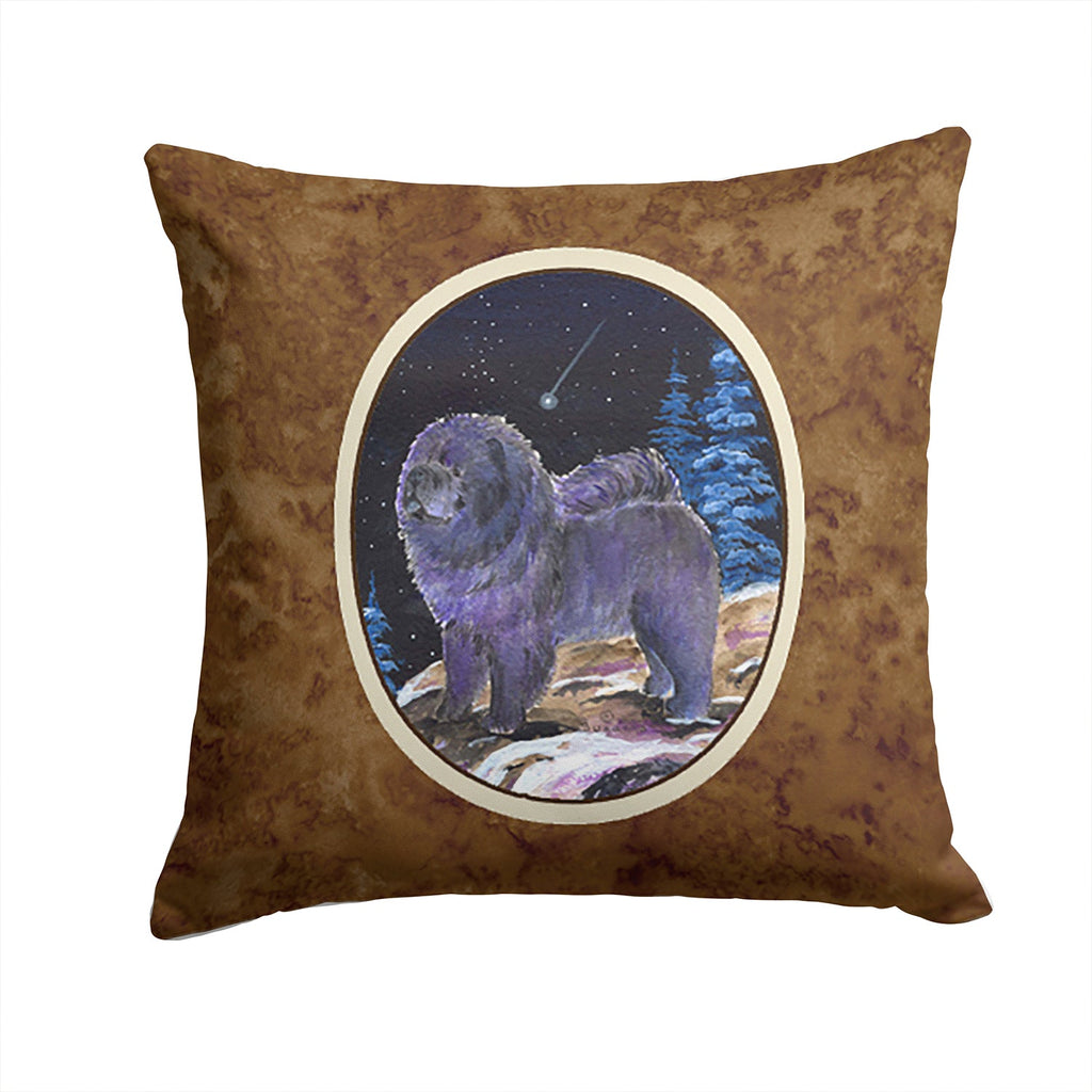 Starry Night Chow Chow Decorative Throw Pillow 14x14 Indoor Outdoor Accent Cushion, Fabric Cover with Insert for Sofa, Bed, Porch & Living Room
