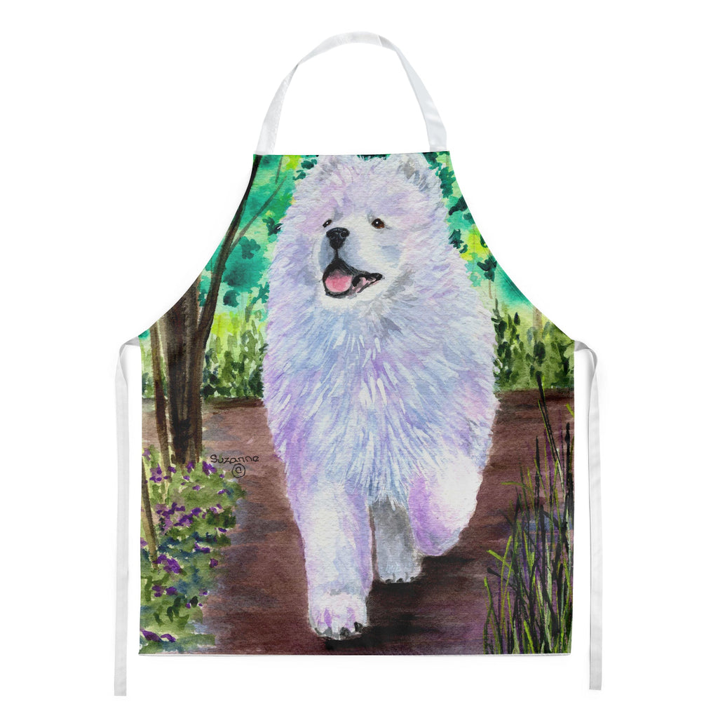 Samoyed Apron Cooking Kitchen Server Baking Crafts Gardening for Adult Women Men, Unisex, Large, Multicolor