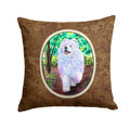 Samoyed Decorative Throw Pillow 14x14 Indoor Outdoor Accent Cushion, Fabric Cover with Insert for Sofa, Bed, Porch & Living Room