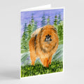 Pomeranian Greeting Cards Pack of 8 Blank Cards with Envelopes Whimsical A7 Size 5x7