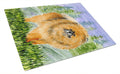 Pomeranian Cutting Board Tempered Glass Kitchen Cutting Surface, Heat Resistant Chopping, Non-Slip Feet, Food Prep & Serving
