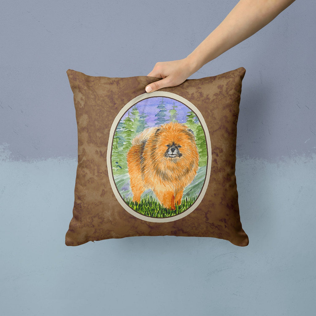 Pomeranian Decorative Throw Pillow 14x14 Indoor Outdoor Accent Cushion, Fabric Cover with Insert for Sofa, Bed, Porch & Living Room