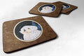 Starry Night Maltese Foam Coasters Set of 4 Cup Coasters for Indoor Outdoor, Tabletop Protection, Anti Slip, Mouse pad Material