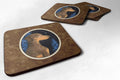 Starry Night Doberman Foam Coasters Set of 4 Cup Coasters for Indoor Outdoor, Tabletop Protection, Anti Slip, Mouse pad Material