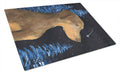 Starry Night Doberman Cutting Board Tempered Glass Kitchen Cutting Surface, Heat Resistant Chopping, Non-Slip Feet, Food Prep & Serving