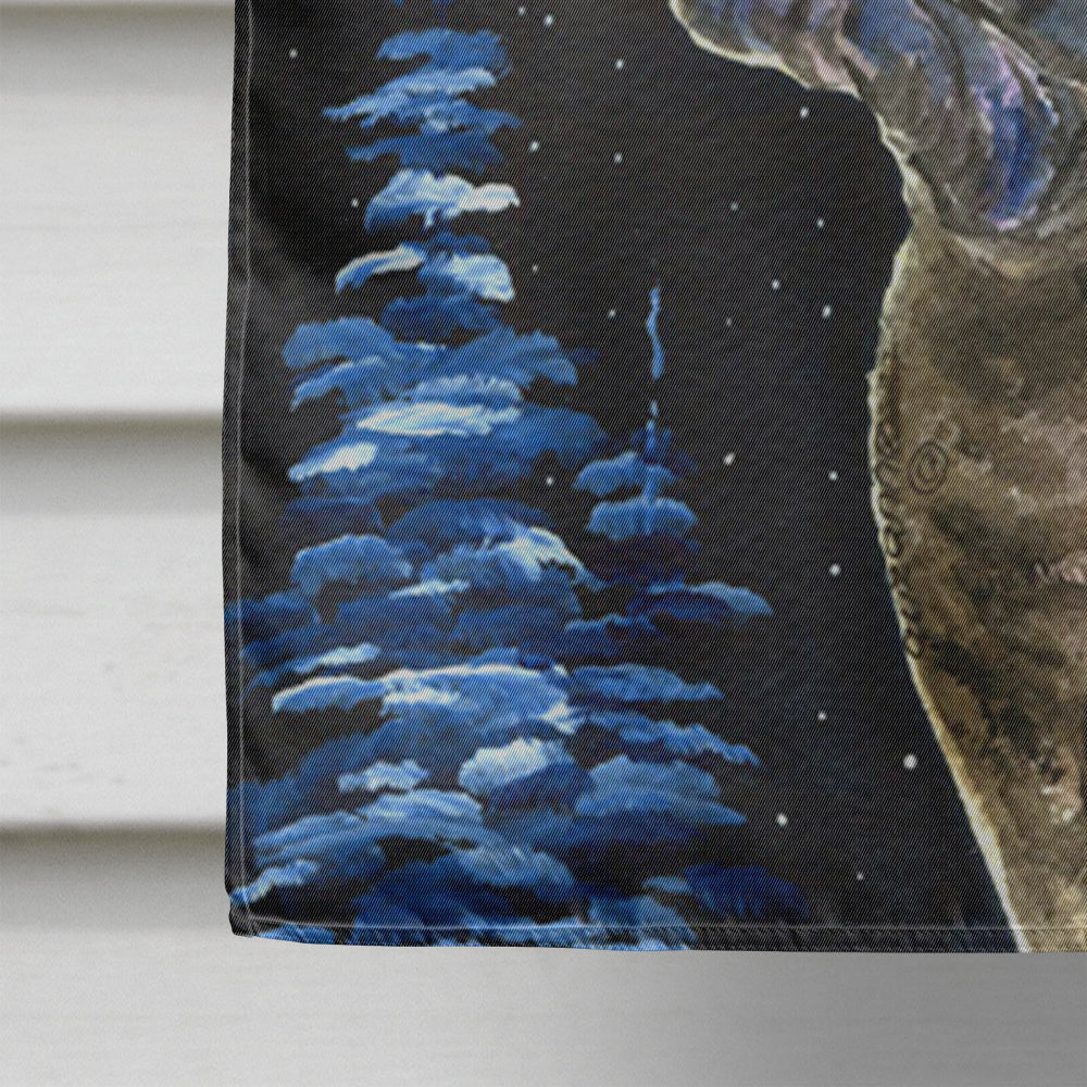 Starry Night Mastiff House Flag 28x40 Porch Sleeve Pole Decorative Outside Yard Banner Artwork Wall Hanging, Polyester