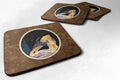 Starry Night Welsh Terrier Foam Coasters Set of 4 Cup Coasters for Indoor Outdoor, Tabletop Protection, Anti Slip, Mouse pad Material