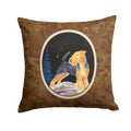 Starry Night Welsh Terrier Decorative Throw Pillow 14x14 Indoor Outdoor Accent Cushion, Fabric Cover with Insert for Sofa, Bed, Porch & Living Room
