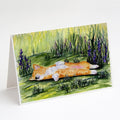Corgi Greeting Cards Pack of 8 Blank Cards with Envelopes Whimsical A7 Size 5x7