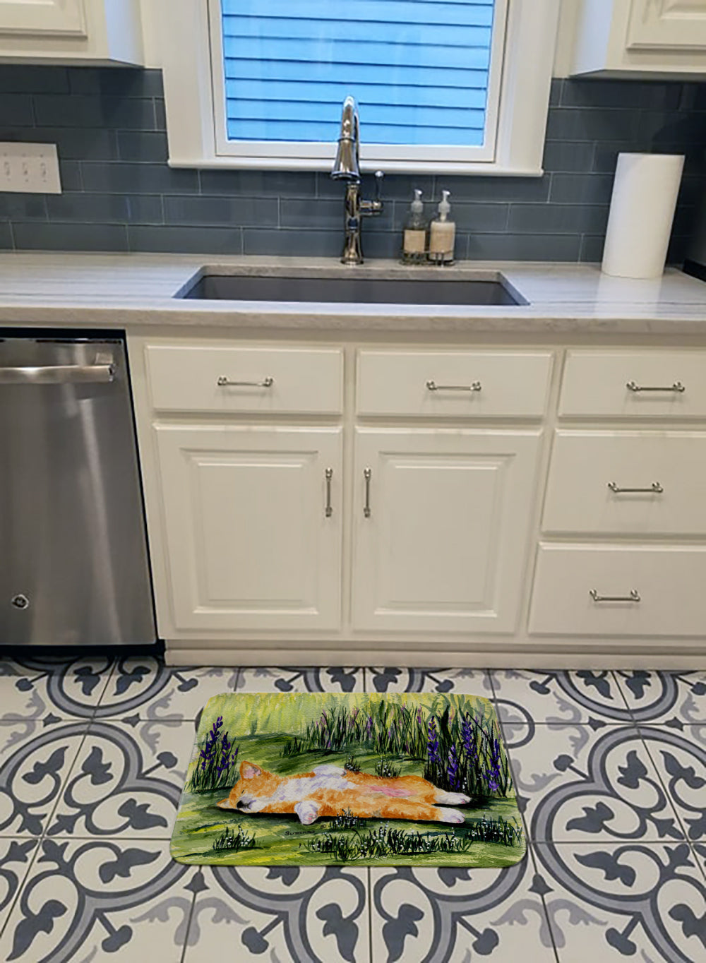 Corgi Memory Foam Kitchen Mat Machine Washable Anti-Fatigue Cushion Comfort Bath or Kitchen Rug