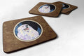 Starry Night Great Pyrenees Foam Coasters Set of 4 Cup Coasters for Indoor Outdoor, Tabletop Protection, Anti Slip, Mouse pad Material