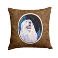 Starry Night Great Pyrenees Decorative Throw Pillow 14x14 Indoor Outdoor Accent Cushion, Fabric Cover with Insert for Sofa, Bed, Porch & Living Room