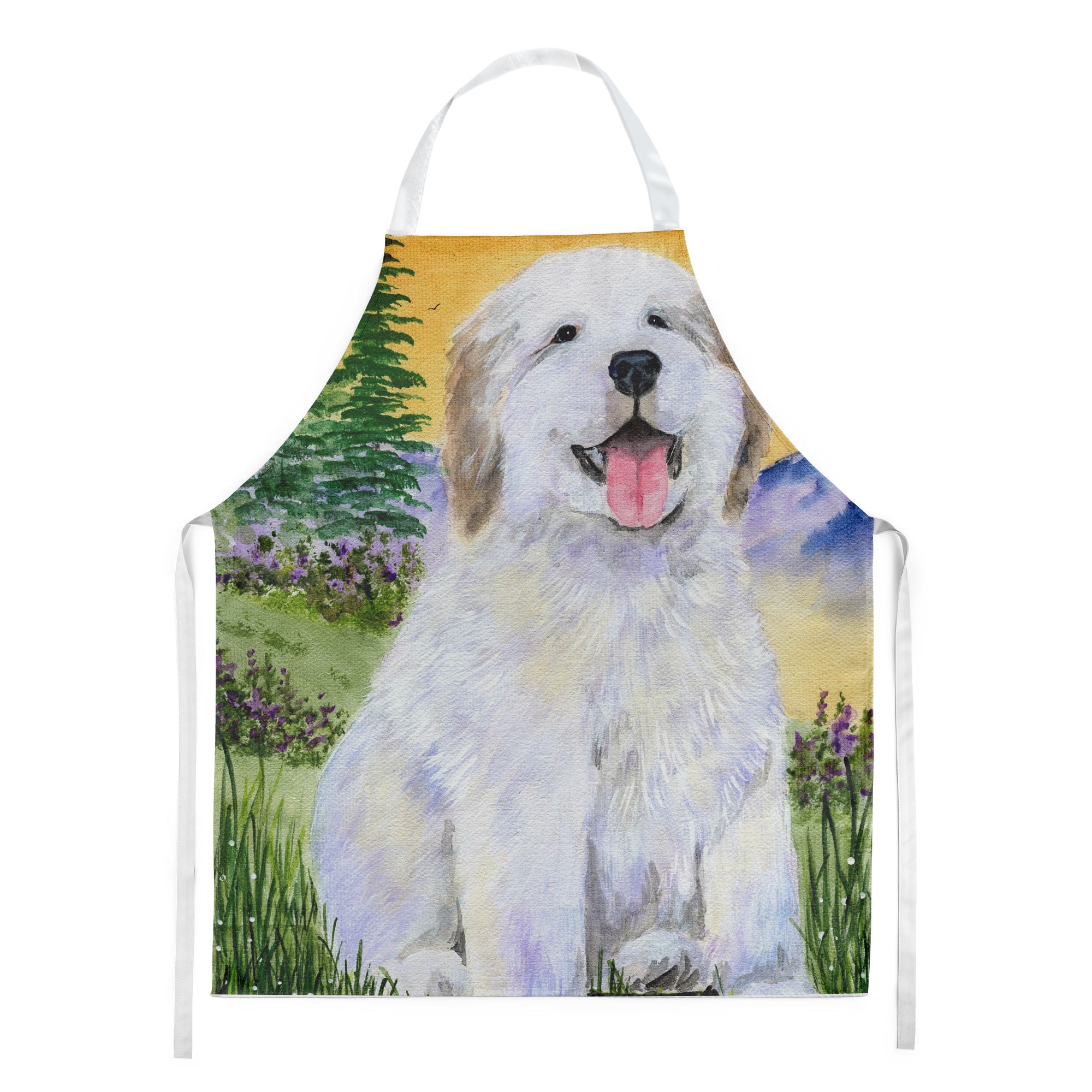 Great Pyrenees Apron Cooking Kitchen Server Baking Crafts Gardening for Adult Women Men, Unisex, Large, Multicolor