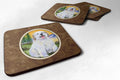 Great Pyrenees Foam Coasters Set of 4 Cup Coasters for Indoor Outdoor, Tabletop Protection, Anti Slip, Mouse pad Material