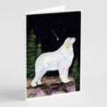 Starry Night Great Pyrenees Greeting Cards Pack of 8 Blank Cards with Envelopes Whimsical A7 Size 5x7