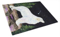 Starry Night Great Pyrenees Cutting Board Tempered Glass Kitchen Cutting Surface, Heat Resistant Chopping, Non-Slip Feet, Food Prep & Serving